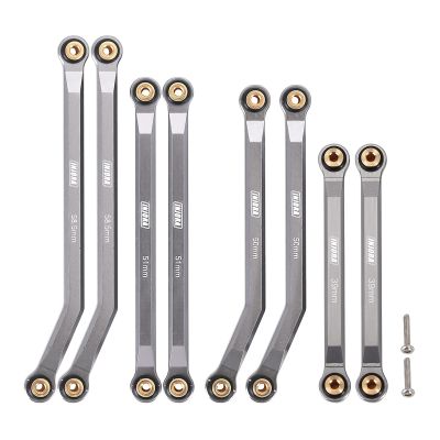 INJORA High Clearance Front 4 Links Set for SCX24 C10 JLU Bronco Base Camp 4Runner Axial 1/24 RC Crawler Car, 8PCSGrey