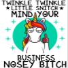 Twinkle Twinkle Little Snitch Mind Your Business Nosey Bitch |Great Gift Idea |Single |5 Inch Magnet | Made in The USA | Car Auto Tool Box Refrigerator Magnet|MAG10364 view 1