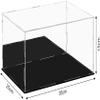 Display Case 13.7x9.8x5.9inch,35x25x15cm for Collectibles Assemble Clear Acrylic Box Alternative Glass Case for Display Action Figures Home Storage Organizing Toys view 2