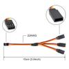 Servo Y Harness Splitter Cable 3 Pin Connector Wire Male to Female 4 Way Extension Lead Compatible with JR Futaba RC Car Airplanes (4PCS 1to3) view 2