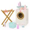 Our Generation 18" Doll Laundry Set - Tumble & Spin Washer, Hamper, Drying Rack, Ironing Board & Accessories - White - Plastic - Modern/Contemporary view 1