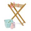 Our Generation 18" Doll Laundry Set - Tumble & Spin Washer, Hamper, Drying Rack, Ironing Board & Accessories - White - Plastic - Modern/Contemporary view 3