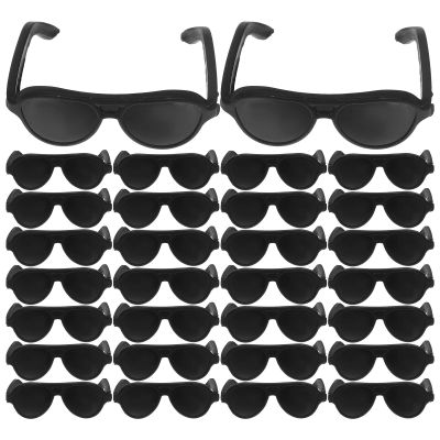 SEWACC 60pcs Doll Sunglasses Mini Sunglasses for Crafts Miniature Black s Doll Dress up Eyeglasses Mini Costume Accessories for House Decoration