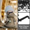SEWACC 60pcs Doll Sunglasses Mini Sunglasses for Crafts Miniature Black s Doll Dress up Eyeglasses Mini Costume Accessories for House Decoration view 2