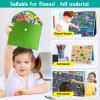 PENGFULL Felt Flannel Board Story Pieces for Toddlers Preschool,Kids Interactive Storytelling Teaching Play Kits for Flannel Board,with Words Felt Pieces(Insect Butterfly) view 3