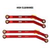 INJORA High Clearance Front 4 Links Set for SCX24 C10 JLU Bronco Base Camp Axial 1/24 RC Crawler Car, 8PCSRed view 2