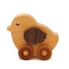 Wooden Chicken Toy Car  Easter Basket Gift for Toddlers & Kids, Handmade Wooden Push Toy, Natural Wood Farm Animal Toy view 1