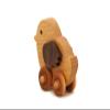Wooden Chicken Toy Car  Easter Basket Gift for Toddlers & Kids, Handmade Wooden Push Toy, Natural Wood Farm Animal Toy view 2
