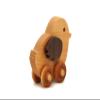 Wooden Chicken Toy Car  Easter Basket Gift for Toddlers & Kids, Handmade Wooden Push Toy, Natural Wood Farm Animal Toy view 3