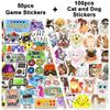 150Pcs Stickers for Kids Game Stickers and Dog and Cat Stickers for Water Bottle Waterproof Vinyl Stickers for Laptop view 1