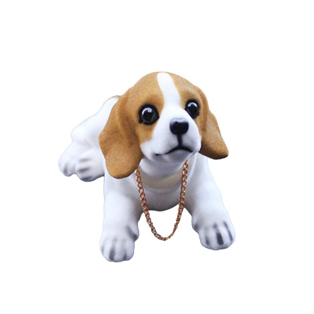 BESPORTBLE Dashboard Animal Dog Puppy Car Dog Decoration Desktop Shaking Head Dolls Figurines Statue for Home Car Store Decoration Dashboard Ornaments Beagle