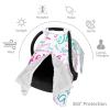 Personalized Baby Car Seat Cover Canopy with Name for Girls Boys Custom Baby Carrier Covers view 3