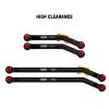 INJORA High Clearance 4 Links Set CNC Aluminum Links Set for SCX24 AXI90081 Deadbolt Axial 1/24 RC Crawler Car,8PCSBlack view 2