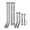 INJORA High Clearance 4 Links Set CNC Aluminum Links Set for SCX24 AXI90081 Deadbolt AXI00004 Axial 1/24 RC Crawler Car,8PCSGrey view 1