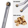 INJORA High Clearance 4 Links Set CNC Aluminum Links Set for SCX24 AXI90081 Deadbolt AXI00004 Axial 1/24 RC Crawler Car,8PCSGrey view 4