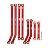 INJORA High Clearance 4 Links Set CNC Aluminum Links Set for SCX24 AXI90081 Deadbolt Axial 1/24 RC Crawler Car,8PCS (Red) view 1