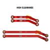 INJORA High Clearance 4 Links Set CNC Aluminum Links Set for SCX24 AXI90081 Deadbolt Axial 1/24 RC Crawler Car,8PCS (Red) view 2