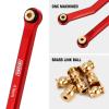 INJORA High Clearance 4 Links Set CNC Aluminum Links Set for SCX24 AXI90081 Deadbolt Axial 1/24 RC Crawler Car,8PCS (Red) view 4