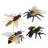 FLORMOON 4PCS Bee Figurines Honeybee Insect Toy, Science Project, Cake Topper, Early Educational Toys Birthday for Toddlers Kids Age 3 4 5 view 1