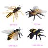 FLORMOON 4PCS Bee Figurines Honeybee Insect Toy, Science Project, Cake Topper, Early Educational Toys Birthday for Toddlers Kids Age 3 4 5 view 2
