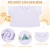 Skylety 6 Pcs Bear Clothes Basic Tee Shirt Classic Stuffed T Shirt Plush Crew Neck for Stuffed Bears Doll with 14 - 18 Inch, Bear Not Included(White) view 2