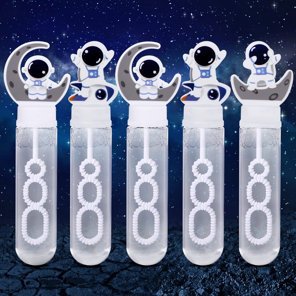 Winrayk 24 Large Astronaut Bubble Wands with Gift Box, Space Party Favors Kids Bubbles Bulk, Pinata Filler Goodie Bag Stuffer Carnival Prize Birthday Gift Summer Galaxy Outer Space Themed Party Favors