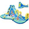 HONEY JOY Inflatable Water Slide, 5 in 1 Water Park Castle Bouncy House w/Water Cannons, Long Slide w/Arch, Indoor Outdoor Blow Up Waterslide Inflatables for Kids and Adults Backyard(Without Blower) view 1