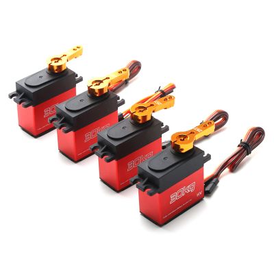 GoolRC 4PCS 30KG Digital Servo Metal Gear High Torque Servo with 25T Arm for 1/8 1/10 1/12 Scale RC Cars Robot Boat (Control Angle 180?