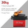 GoolRC 4PCS 30KG Digital Servo Metal Gear High Torque Servo with 25T Arm for 1/8 1/10 1/12 Scale RC Cars Robot Boat (Control Angle 180? view 3