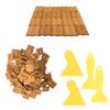 Cayway 100 PCS Mini Red Roof Tiles Model Building Set, 18mm Fake Tiles Model Sand Table Micro Landscape Accessories DIY view 1