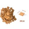 Cayway 100 PCS Mini Red Roof Tiles Model Building Set, 18mm Fake Tiles Model Sand Table Micro Landscape Accessories DIY view 2