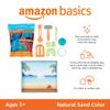 Amazon Basics 3lbs Moldable Sensory Play Sand with Castle Molds and Tool Set, for Kids Ages 3 and Up, Medium, Natural Sand, 11 Count (Pack of 1) view 2