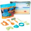 Amazon Basics 11 Piece Moldable Sensory Sand Toy Kit with Castle Molds and Tools, 3lbs Blue Color, for Kids Ages 3 and Up view 1