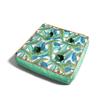 Big Joe Captain's Caddie No Inflation Needed Pool Float Drink Holder, Tropical Palm Green Double Sided Mesh, Quick Draining Fabric, 2 feet view 1