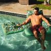 Big Joe Captain's Caddie No Inflation Needed Pool Float Drink Holder, Tropical Palm Green Double Sided Mesh, Quick Draining Fabric, 2 feet view 4