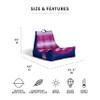 Big Joe Captain's Float No Inflation Needed Pool Lounger with Drink Holder, Faded Stripe Fuchsia Double Sided Mesh, Quick Draining Fabric, 3 feet view 2