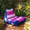 Big Joe Captain's Float No Inflation Needed Pool Lounger with Drink Holder, Faded Stripe Fuchsia Double Sided Mesh, Quick Draining Fabric, 3 feet view 3