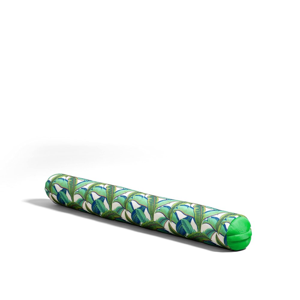 Big Joe Noodle No Inflation Needed Pool Float, Tropical Palm Green Double Sided Mesh, Quick Draining Fabric, Jumbo 4 feet