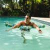 Big Joe Noodle No Inflation Needed Pool Float, Tropical Palm Green Double Sided Mesh, Quick Draining Fabric, Jumbo 4 feet view 4