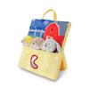 DEMDACO Puppy Yellow and Blue Plush Rattle and Play Pals 4 Piece Set view 2