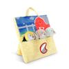 DEMDACO Puppy Yellow and Blue Plush Rattle and Play Pals 4 Piece Set view 3