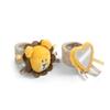 DEMDACO Lion 1.5 x 6 Inch Brown and Yellow Baby Wrist Rattle and Mirror Activity Set view 2