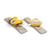 DEMDACO Lion 1.5 x 6 Inch Brown and Yellow Baby Wrist Rattle and Mirror Activity Set view 3