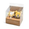 DEMDACO Lion 1.5 x 6 Inch Brown and Yellow Baby Wrist Rattle and Mirror Activity Set view 4