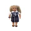 18 inch American Doll Outfit/Two Styles Jumper//School Plaid Jumper include Blouse and Hair Accessory/(Doll and Shoe not included) (Manhattan-P82, Split-Front) view 1