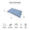 Big Joe Lagoon Lounger No Inflation Needed Pool Float, Americana Nautical Stripe Double Sided Mesh, Quick Draining Fabric, 5 feet Giant view 2