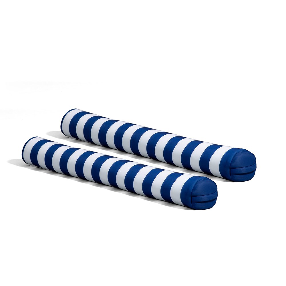 Big Joe Noodle 2 Pack No Inflation Needed Pool Floats, Americana Nautical Stripe Double Sided Mesh, Quick Draining Fabric, Jumbo 4 feet