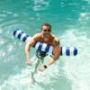 Big Joe Noodle 2 Pack No Inflation Needed Pool Floats, Americana Nautical Stripe Double Sided Mesh, Quick Draining Fabric, Jumbo 4 feet view 3