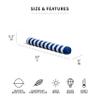 Big Joe Noodle No Inflation Needed Pool Float, Americana Nautical Stripe Double Sided Mesh, Quick Draining Fabric, Jumbo 4 feet view 2