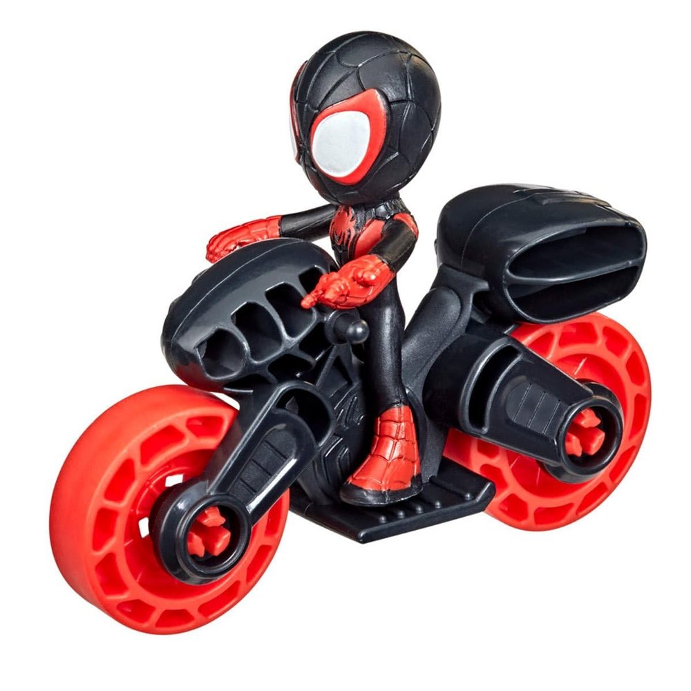 Marvel Spidey and His Amazing Friends 2.5" Miles with Motorcycle Figure Set